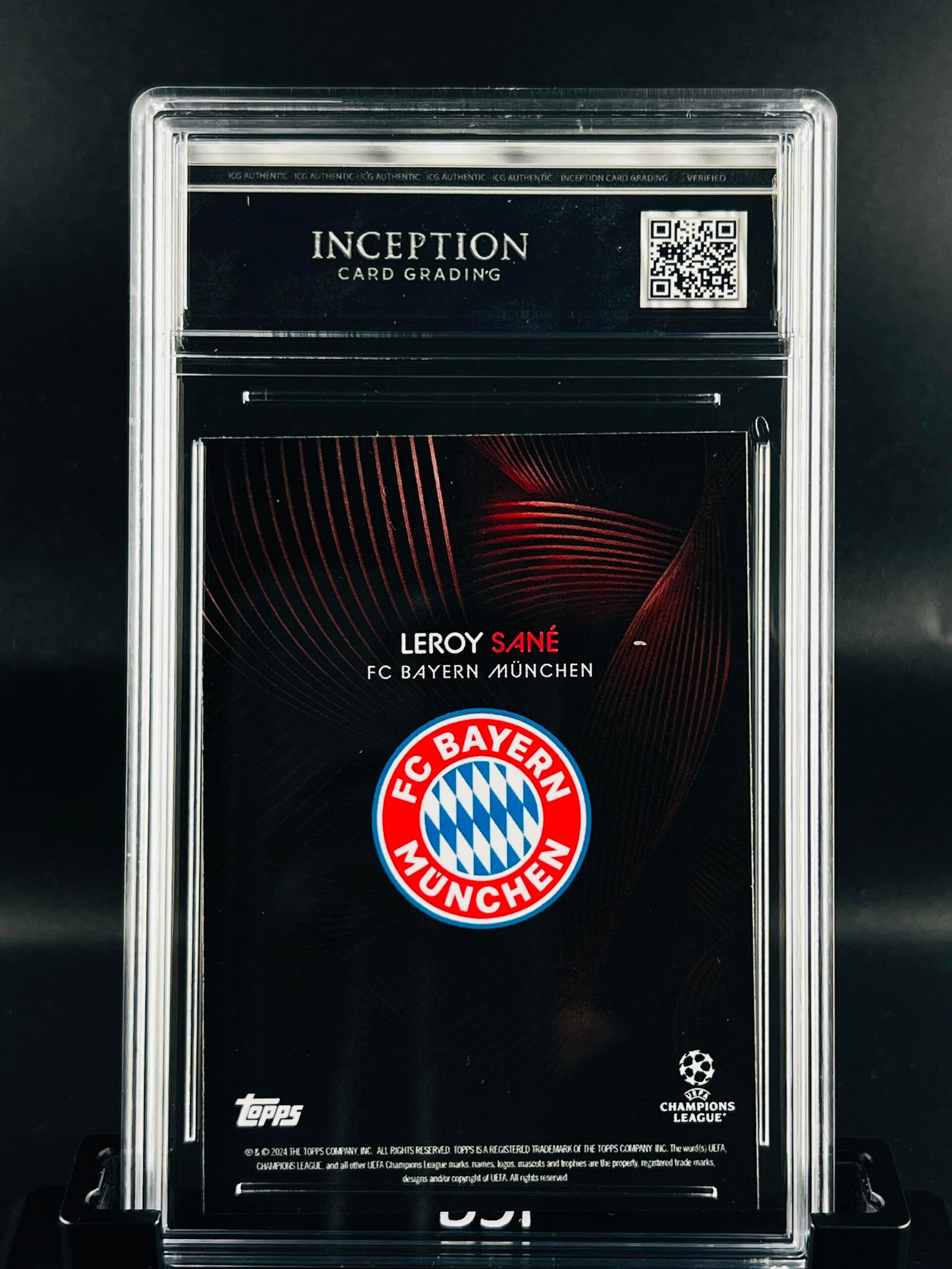 Otra vista de Cromo de fútbol Leroy Sane Topps Knockout · GM MINT 10· Inception Card Grading · ICG · Sports Cards · TCG