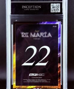 Otra vista de Cromo Di Maria Intergalacticos Topps Los Blancos Real Madrid · GEM MINT 10 · Inception Card Grading · ICG · Sports Cards · TCG