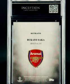 Otra vista de Cromo Bukayo Saka Topps Simplicidad GEM MINT 10 · Inception Card Grading · ICG · Sports Cards · TCG