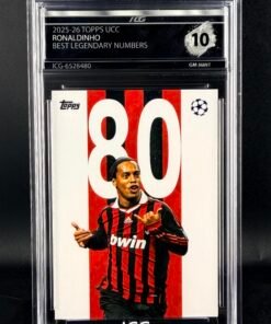 Otra vista de Cromo Ronaldinho Best Legendary Numbers Topps GEM MINT 10 · Inception Card Grading · ICG · Sports Cards · TCG