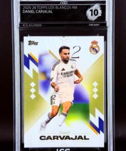 Fotografía de Cromo Dani Carvajal Topps Los Blancos Real Madrid · GEM MINT 10 · Inception Card Grading · ICG · Sports Cards · TCG