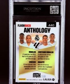 Otra vista de Cromo Cristiano Ronaldo, Ronaldo Nazario, Mbappe, Vinicius Panini Megacracks GEM MINT 10 · Inception Card Grading · ICG · Sports Cards · TCG