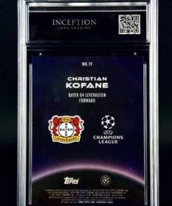 Otra vista de Cromo Christian Kofane Wonderkids Topps Chrome GEM MINT 10 · Inception Card Grading · ICG · Sports Cards · TCG