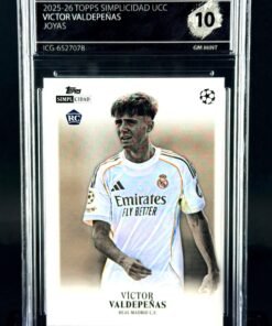 Fotografía de Cromo Victor Valdepeñas Topps Simplicidad GEM MINT 10 · Inception Card Grading · ICG · Sports Cards · TCG