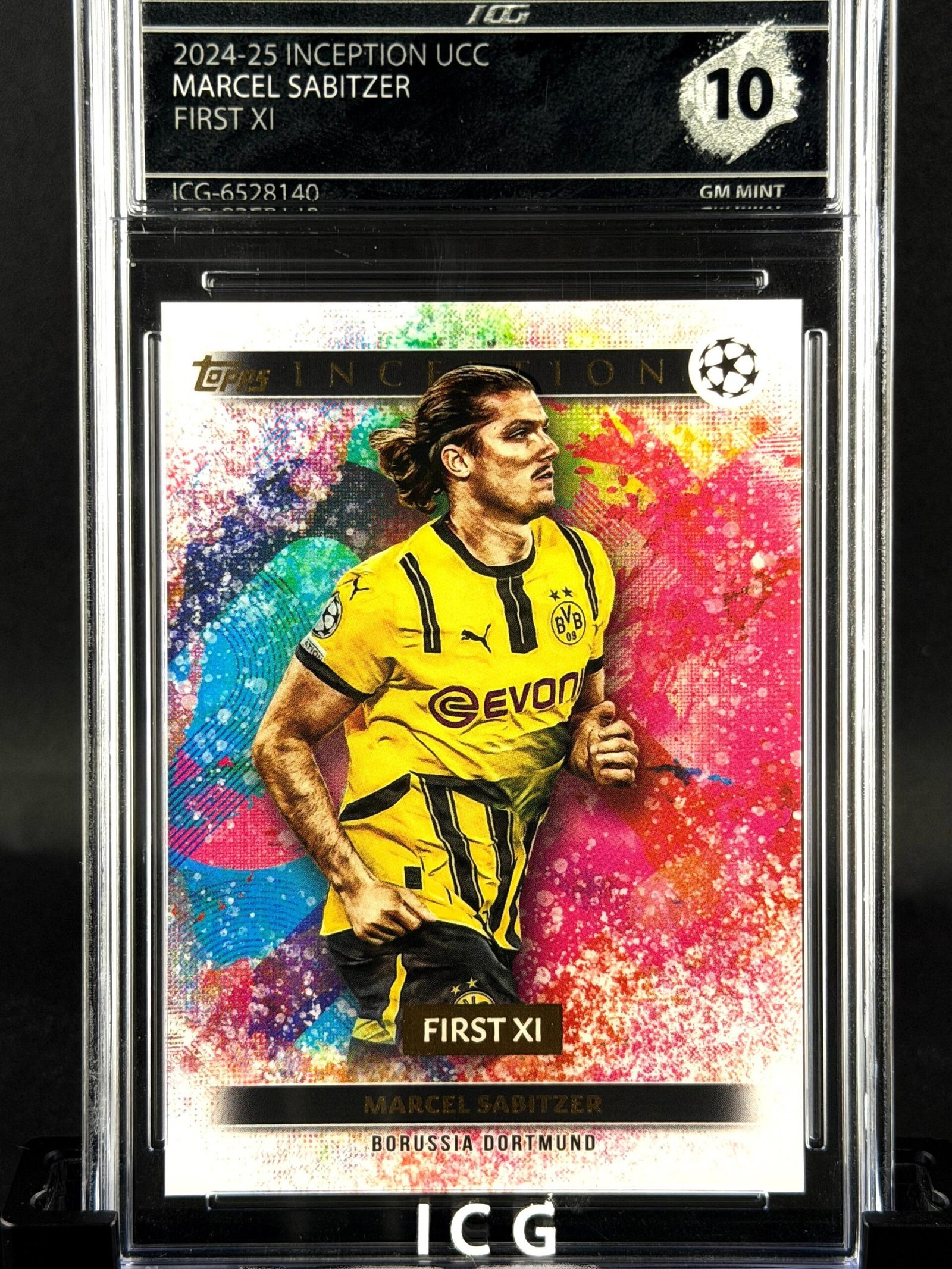 Otra vista de Cromo Marcel Sabitzer Topps Inception GEM MINT 10 · Inception Card Grading · ICG · Sports Cards · TCG