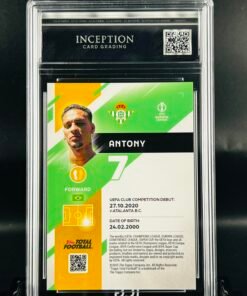 Otra vista de Cromo de fútbol Antony Topps TTF /25 · GM MINT 10· Inception Card Grading · ICG · Sports Cards · TCG