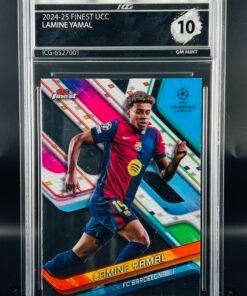 Fotografía de Cromo de fútbol Lamine Yamal Topps Finest Inception Card Grading GM MINT 10 sport cards