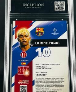 Otra vista de Cromo Lamine Yamal /5 Topps · GEM MINT 10 · Inception Card Grading · ICG · Sports Cards · TCG