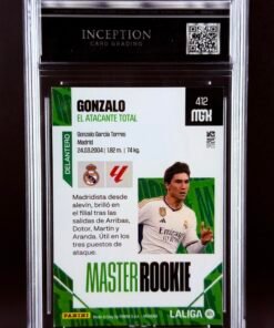 Otra vista de Cromo Gonzalo Garcia Master Rookie Panini Megacracks MINT 9· Inception Card Grading · ICG · Sports Cards · TCG