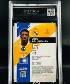 Otra vista de Cromo de fútbol Jude Bellingham Topps TTF /25 · GM MINT 10· Inception Card Grading · ICG · Sports Cards · TCG