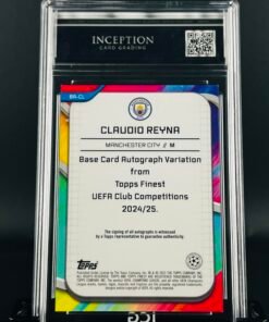 Otra vista de Cromo Claudio Reyna Auto /99 Topps Finest · GEM MINT 10 · Inception Card Grading · ICG · Sports Cards · TCG
