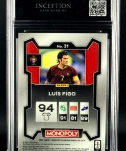 Otra vista de Cromo Luis Figo Panini Monopoly GEM MINT 10 · Inception Card Grading · ICG · Sports Cards · TCG