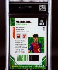 Otra vista de Cromo Marc Bernal Master Rookie Panini Megacracks GEM MINT 10 · Inception Card Grading · ICG · Sports Cards · TCG