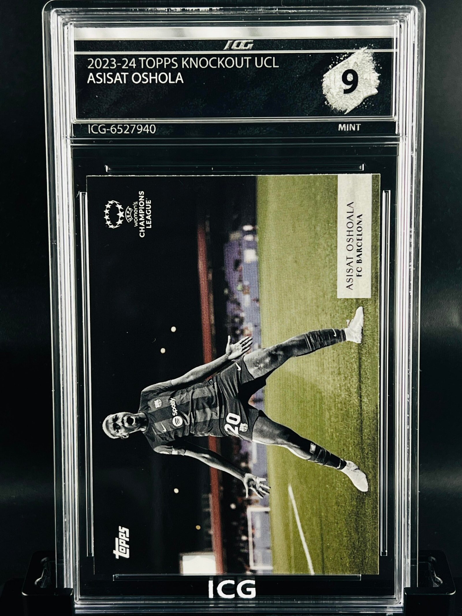 Otra vista de Cromo de fútbol Asisat Oshola Topps Simplicidad · MINT 9 · Inception Card Grading · ICG · Sports Cards · TCG