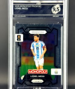 Otra vista de Cromo Lionel Messi Panini Fifa World Cup Monopoly GEM MINT 9,5 · Inception Card Grading · ICG · Sports Cards · TCG