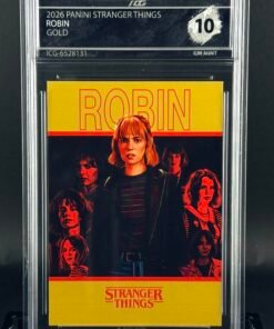 Cromo Robin Gold · Stranger Things · Panini · GEM MINT 10· Inception Card Grading · ICG · Sports Cards · TCG