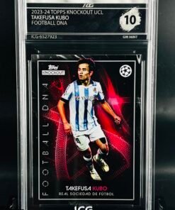 Fotografía de Cromo de fútbol Takefusa Kubo Topps Knockout Football DNA · GEM MINT 10 · Inception Card Grading · ICG · Sports Cards · TCG