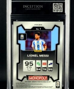 Otra vista de Cromo Lionel Messi Panini Monopoly Blue Wave MINT 9 · Inception Card Grading · ICG · Sports Cards · TCG