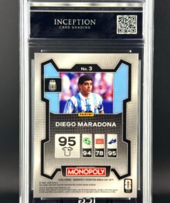 Otra vista de Cromo Maradona Panini Fifa World Cup Monopoly GEM MINT 10 · Inception Card Grading · ICG · Sports Cards · TCG