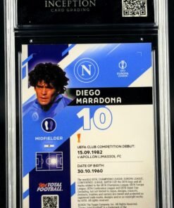 Otra vista de Cromo Diego Maradona 76/99 Topps TTF GEM MINT 10 · Inception Card Grading · ICG · Sports Cards · TCG