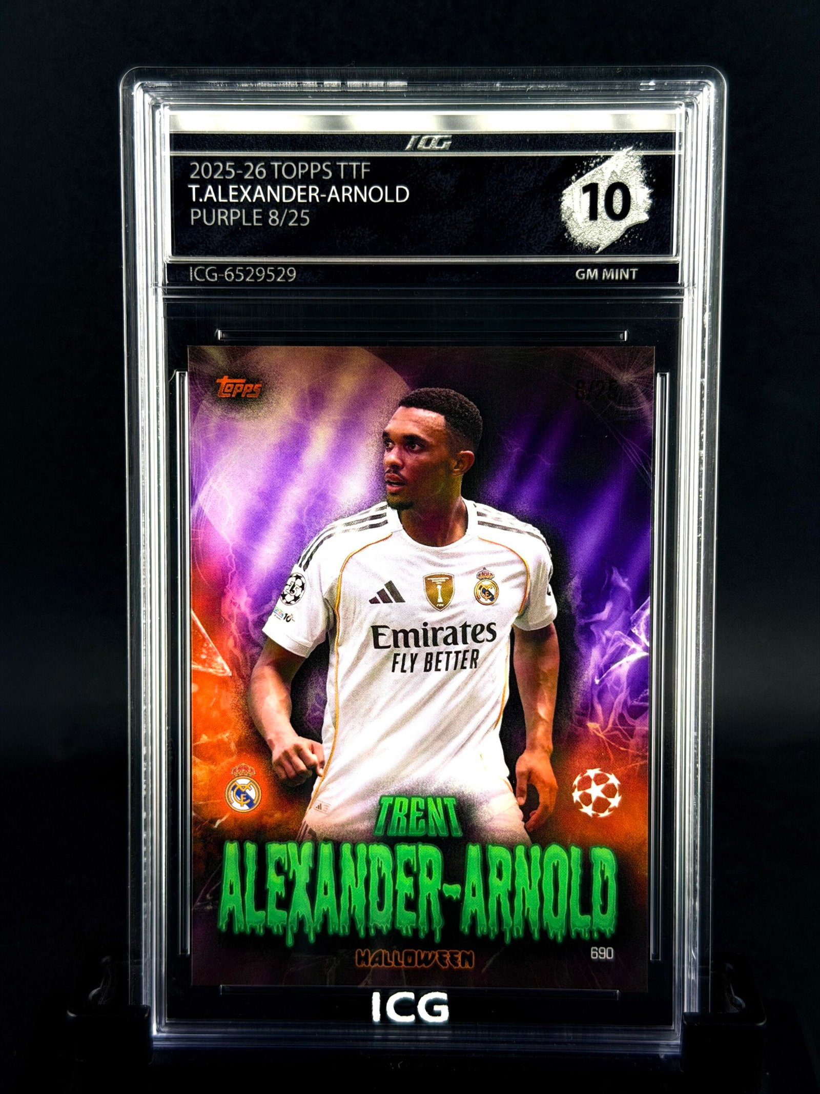 Otra vista de Cromo Trent Alexander Arnold /25 Topps TTF GEM MINT 10 · Inception Card Grading · ICG · Sports Cards · TCG