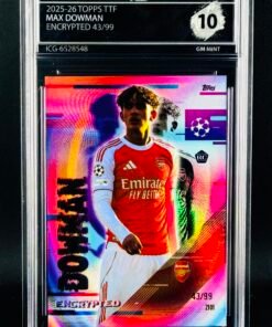 Otra vista de Cromo Max Dowman Topps TTF /99 Encrypted GEM MINT 10 · Inception Card Grading · ICG · Sports Cards · TCG