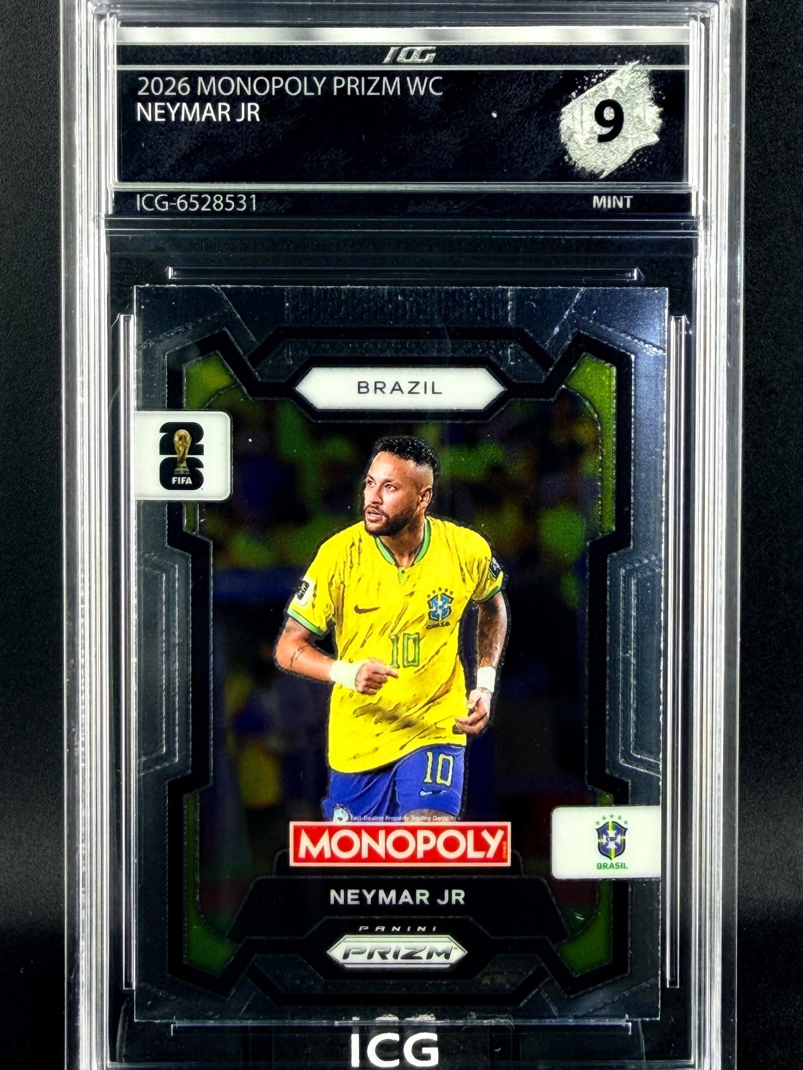 Fotografía de Cromo Neymar JR Panini Monopoly MINT 9 · Inception Card Grading · ICG · Sports Cards · TCG