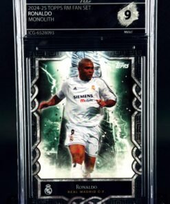 Otra vista de Cromo Ronaldo Nazario Topps Real Madrid Team Set Monolith MINT 9 · Inception Card Grading · ICG · Sports Cards · TCG