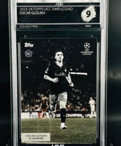 Otra vista de Cromo de fútbol Oscar Gloukh Rookie Topps Simplicidad · MINT 9 · Inception Card Grading · ICG · Sports Cards · TCG