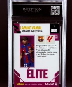 Otra vista de Cromo Lamine Yamal Panini Megacracks NEAR MINT 8 · Inception Card Grading · ICG · Sports Cards · TCG