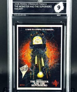 Cromo The Monster and The Superhero Fan Art · Stranger Things · Panini · MINT 9 · Inception Card Grading · ICG · Sports Cards · TCG