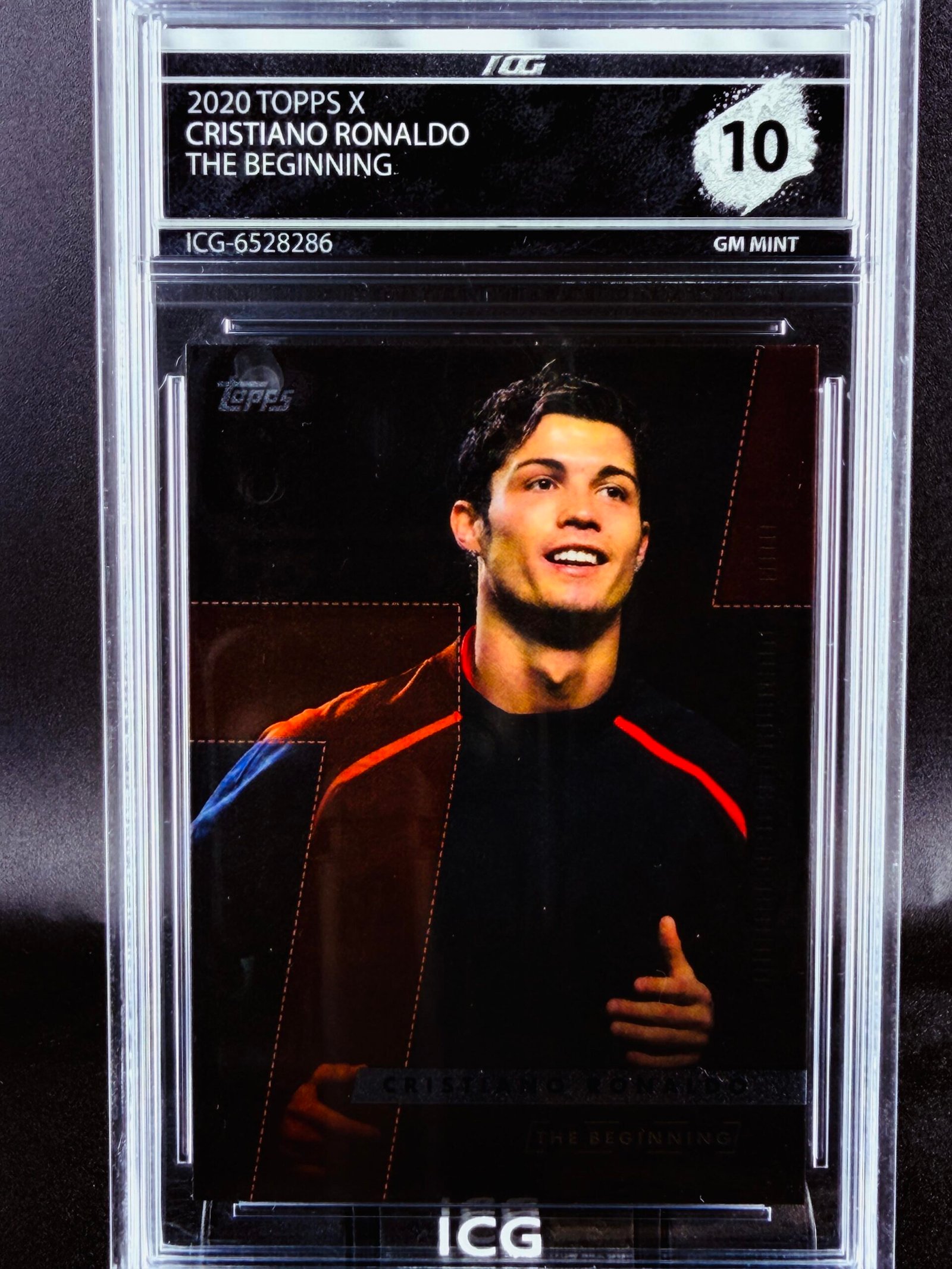Otra vista de Cromo Cristiano Ronaldo x TOPPS GEM MINT 10 · Inception Card Grading · ICG · Sports Cards · TCG