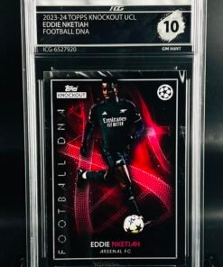 Otra vista de Cromo de fútbol Eddie Nketiah Topps Knockout Football DNA · GEM MINT 10 · Inception Card Grading · ICG · Sports Cards · TCG