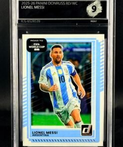 Fotografía de Cromo Lionel Messi Panini Donruss World Cup MINT 9 · Inception Card Grading · ICG · Sports Cards · TCG