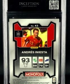 Otra vista de Cromo Andres Iniesta Panini Monopoly GEM MINT 10 · Inception Card Grading · ICG · Sports Cards · TCG