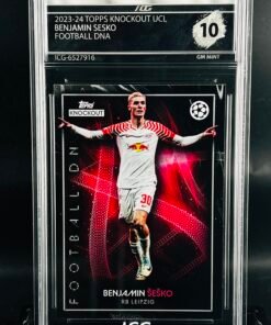 Otra vista de Cromo de fútbol Benjamin Sesko Topps Knockout Football DNA · GEM MINT 10 · Inception Card Grading · ICG · Sports Cards · TCG