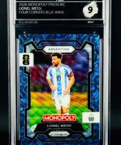 Otra vista de Cromo Lionel Messi Panini Monopoly Blue Wave MINT 9 · Inception Card Grading · ICG · Sports Cards · TCG