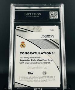 Otra vista de Cromo Parche Rodrygo Topps /199 · GEM MINT 10 · Inception Card Grading · ICG · Sports Cards · TCG