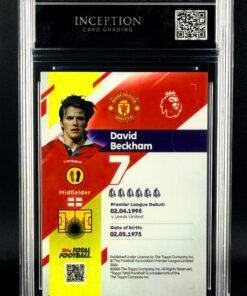 Otra vista de Cromo David Beckham Topps TTF GEM MINT 10 · Inception Card Grading · ICG · Sports Cards · TCG