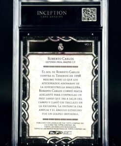 Otra vista de Cromo Roberto Carlos Topps Real Madrid Team Set Monolith MINT 9 · Inception Card Grading · ICG · Sports Cards · TCG