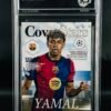 Fotografía de Cromo de fútbol Lamine Yamal TOPPS Cover Stars Inception Card Grading GM MINT 9,5 sport cards