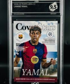 Fotografía de Cromo de fútbol Lamine Yamal TOPPS Cover Stars Inception Card Grading GM MINT 9,5 sport cards