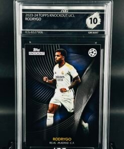 Fotografía de Cromo de fútbol Rodrygo Topps Knockout · GM MINT 10· Inception Card Grading · ICG · Sports Cards · TCG