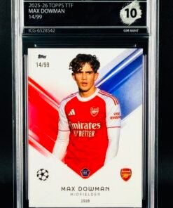 Otra vista de Cromo Max Dowman Topps TTF /99 GEM MINT 10 · Inception Card Grading · ICG · Sports Cards · TCG