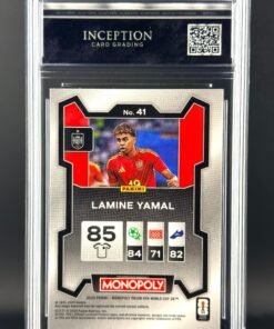 Otra vista de Cromo Lamine Yamal Panini Fifa World Cup Monopoly MINT 9 · Inception Card Grading · ICG · Sports Cards · TCG