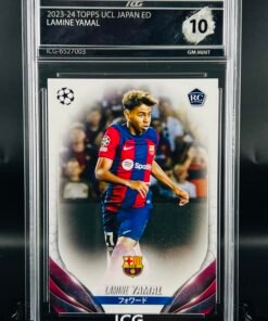 Fotografía de Cromo de fútbol Lamine Yamal TOPPS UCL Japan Inception Card Grading GM MINT 10 sport cards