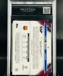 Otra vista de Cromo de fútbol Lionel Messi Topps Uefa CC SSP· MINT 9 · Inception Card Grading · ICG · Sports Cards · TCG