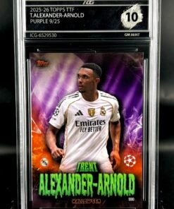 Otra vista de Cromo de fútbol Trent Alexander Arnold /25 TOPPS TTF · GM MINT 10· Inception Card Grading · ICG · Sports Cards · TCG