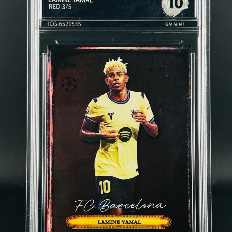Otra vista de Cromo Lamine Yamal /5 Topps · GEM MINT 10 · Inception Card Grading · ICG · Sports Cards · TCG