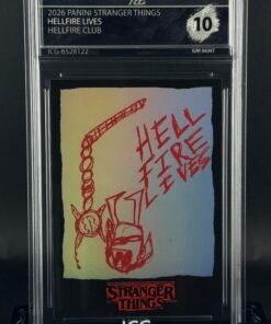 Cromo Hellfire Lives Hellfire Club Fan Art · Stranger Things · Panini · GEM MINT 10 · Inception Card Grading